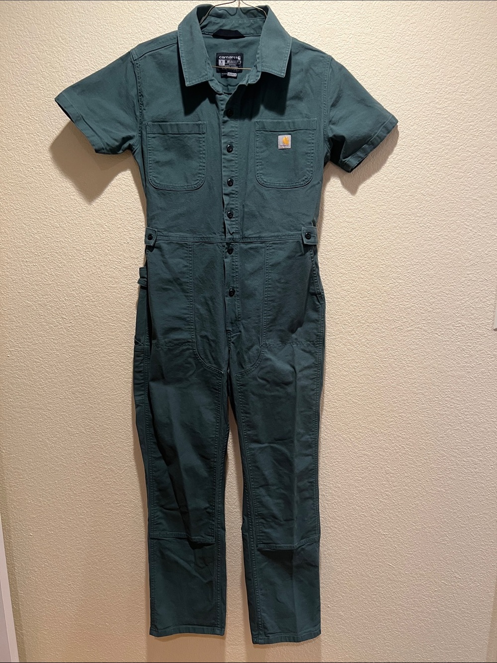 Women’s Carhartt Dark Teal Short-Sleeve One-Piece Coverall